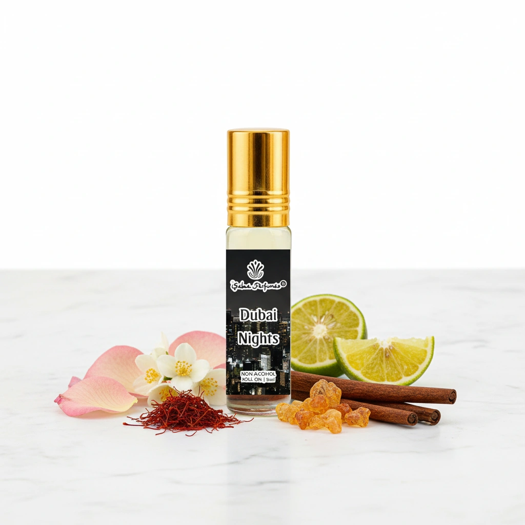 Dubai Nights Non-Alcoholic Roll-On Perfume for Men & Women | Long-Lasting & Travel Size | 6ml