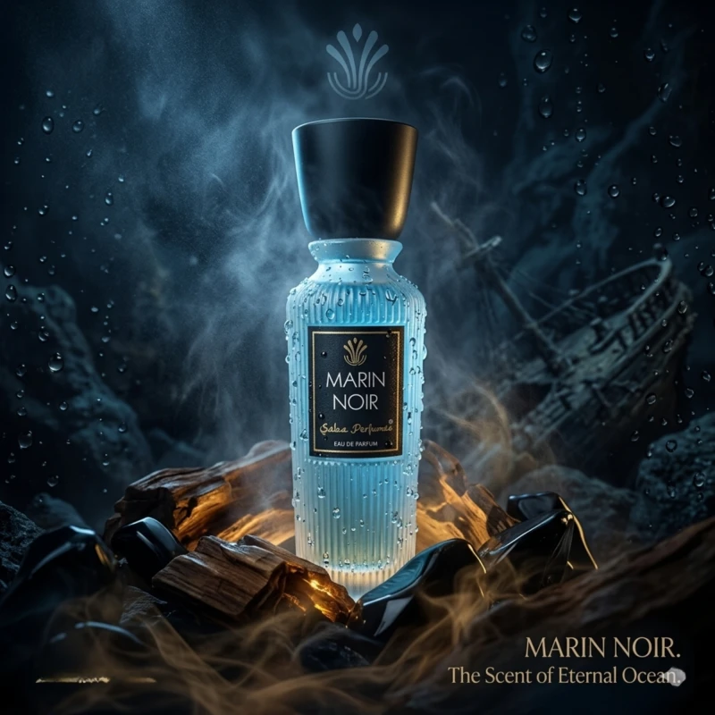 Saba Perfumes Marin Noir – Premium Fresh Aquatic & Citrus Eau De Parfum for Men (50ml)