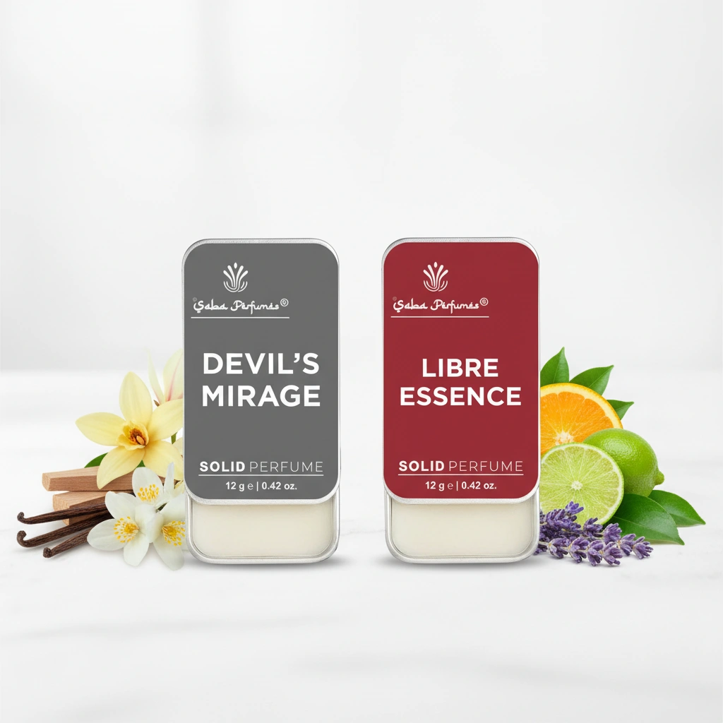 Women’s Solid Perfume Combo - Libre Essence & Devil’s Mirage | Floral Fragrance with Lavender, Jasmine & Sandalwood | Alcohol-Free, Long-Lasting Travel Perfume (12g Each, Pack of 2