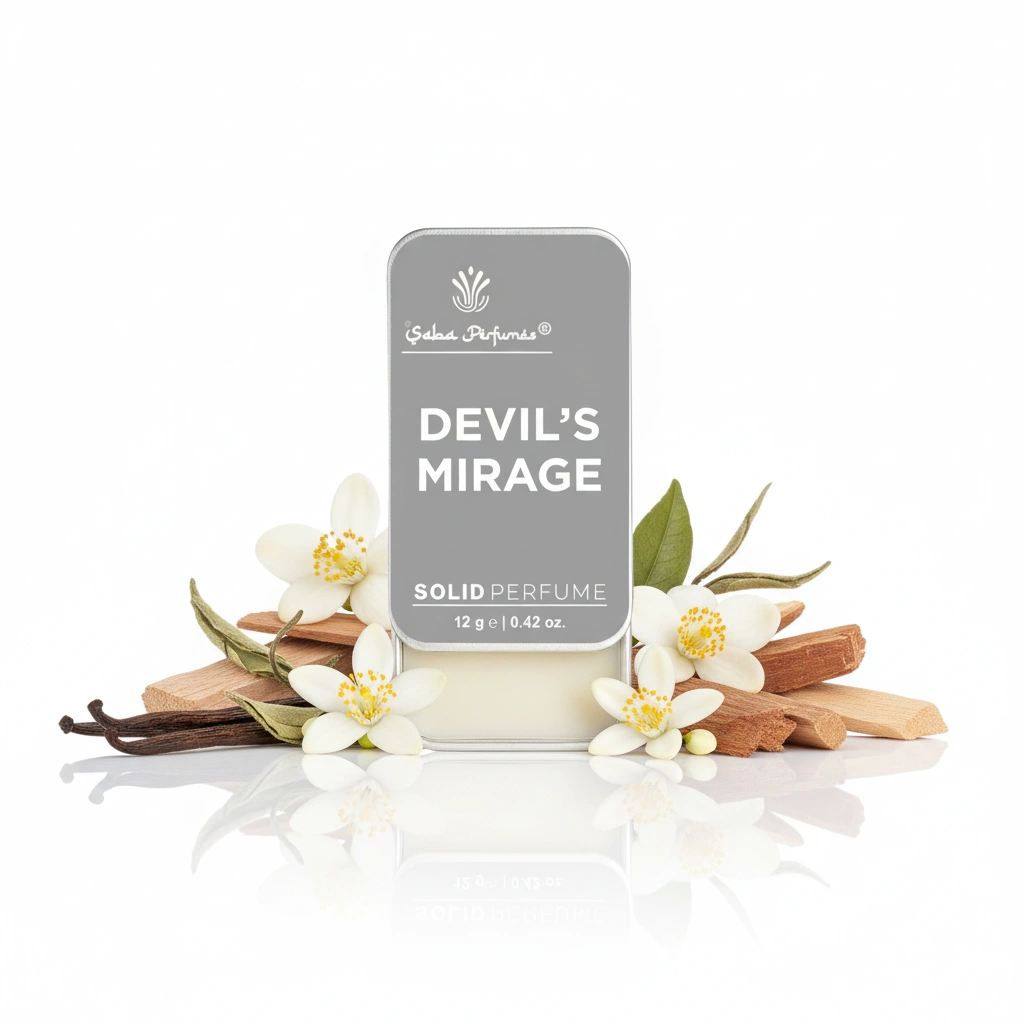Devil’s Mirage Solid Perfume for Women 12g | Woody Floral Fragrance with Sandalwood, Jasmine & Vanilla | Alcohol-Free Long Lasting Travel Perfume