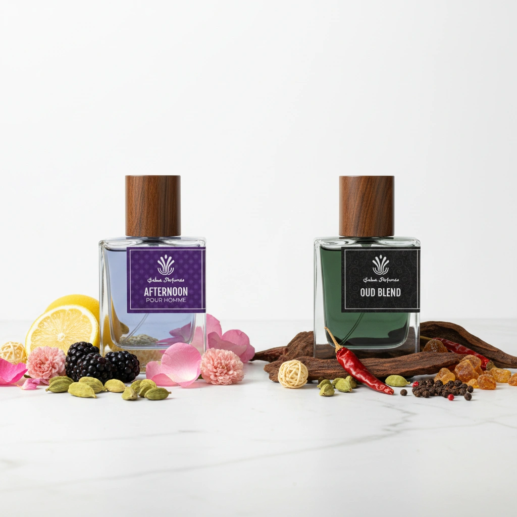 Afternoon Pour Homme & Oud Blend Eau De Parfum Combo – 2 x 50ml Set of Elegant, Woody & Sophisticated Fragrance for Men