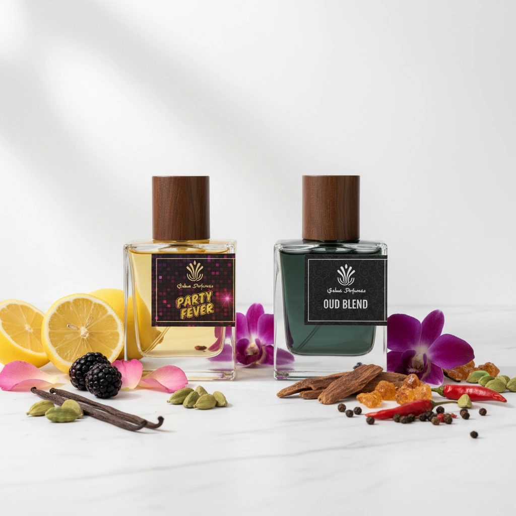 Saba Perfumes Party Fever & Oud Blend EDP Combo | 2x50ml Luxury Gift Set for Men | Woody & Spicy Fragrance