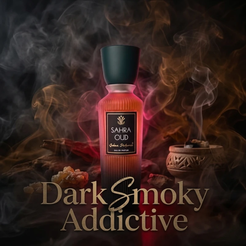 Saba Perfumes Sahra Oud – Premium Smoky Oud & Sweet Raspberry EDP for Men & Women (50ml)
