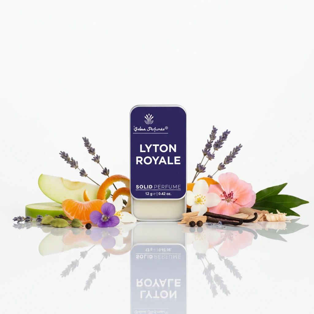 Saba Perfumes Lyton Royale Solid Perfume 12g | Fresh Fruity Citrus Men’s Fragrance with Apple, Mandarin, Lavender & Spice | Alcohol-Free Long Lasting Travel Perfume